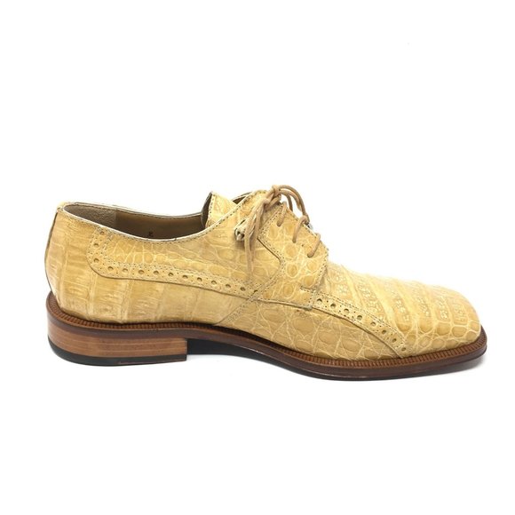 NEW David Eden Oxfords Shoe Size 9 Beige Crocodile main image 5